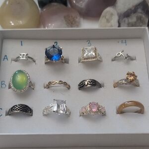 Elegant Silver and Blue Gemstone Ring